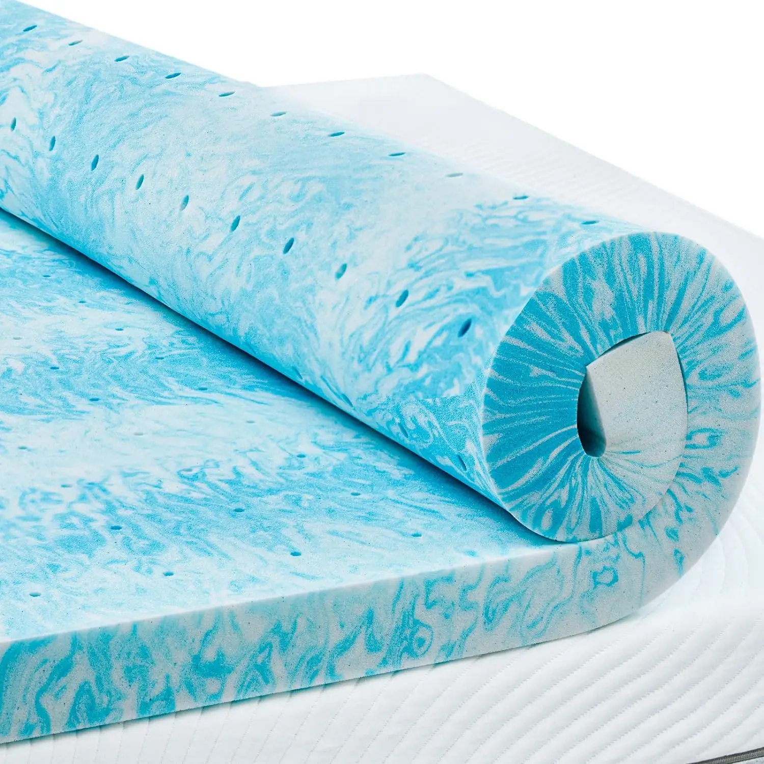 Memory Foam Topper - %a 압력 완화, 냉각 젤 주입,