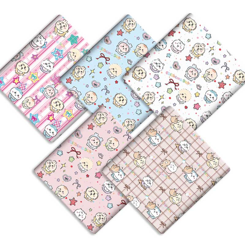 Home Textiles Curtains - 만화 폴리에스터 원단 140x50cm 면직물 패치워크