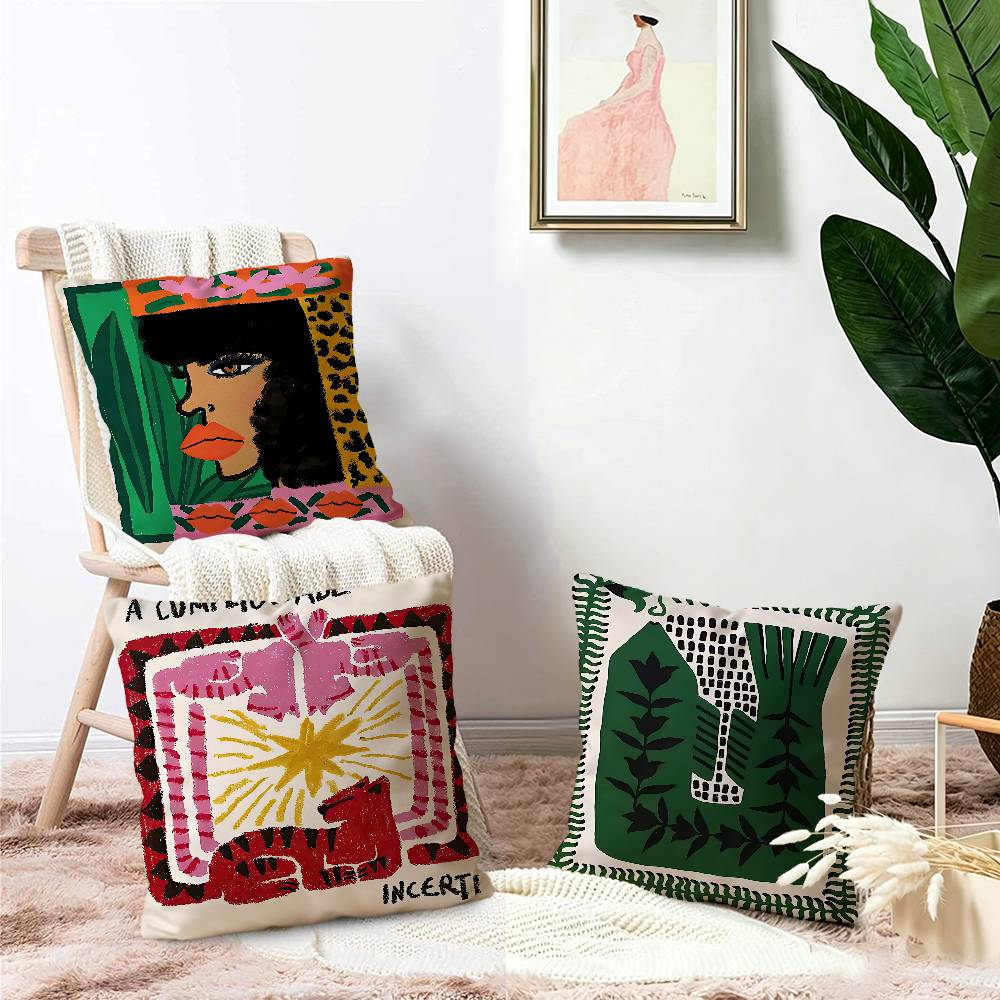 Home Textiles Egypt - 추상적인 고대 이집트 뱀 표범 쿠션