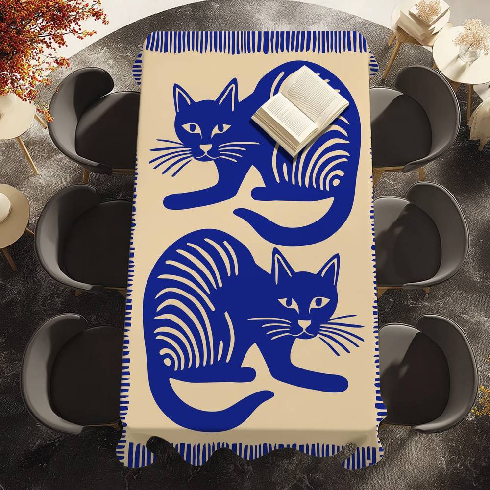 Home Textiles Egypt - 고대 이집트 호랑이 표범 테이블 천