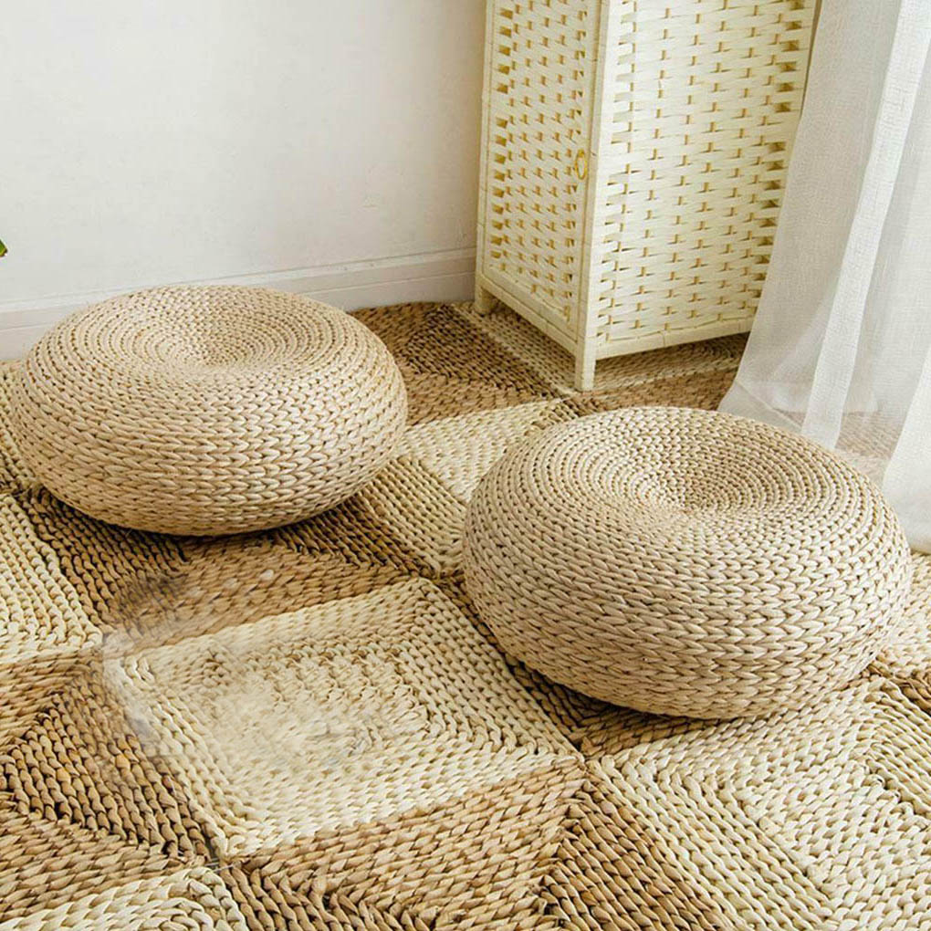 천연 짚 원형 푸프 수제 직조 타타미 쿠션 바닥 일본식 - Japanese Home Textiles 리뷰 및 가격