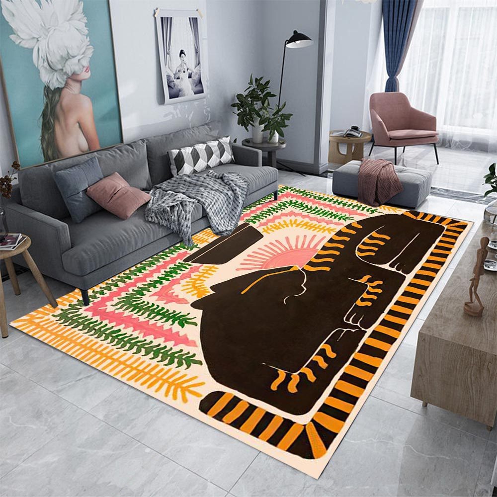 고대 이집트 추상 카펫 장식 러그 거실용 다채로운 호랑 - Home Textiles Egypt 리뷰 및 가격