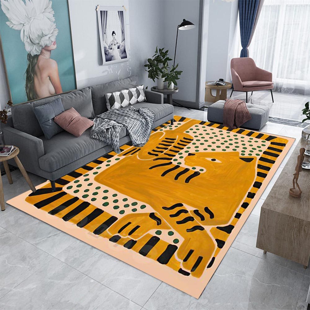 고대 이집트 추상 카펫 장식 러그 거실용 다채로운 호랑 - Home Textiles Egypt 리뷰 및 가격