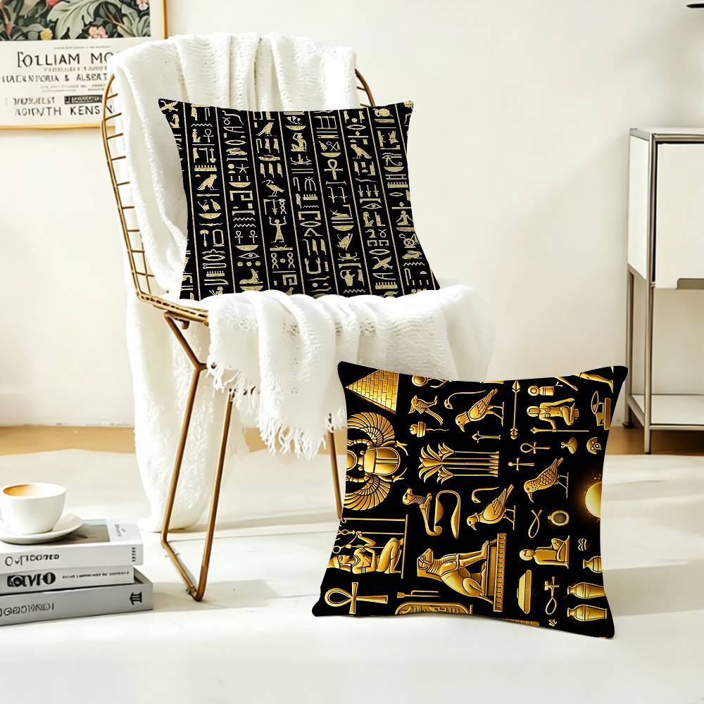 멋진 A-고대 이집트 상형문자 베개 케이스 패턴 인쇄된 - Home Textiles Egypt 리뷰 및 가격