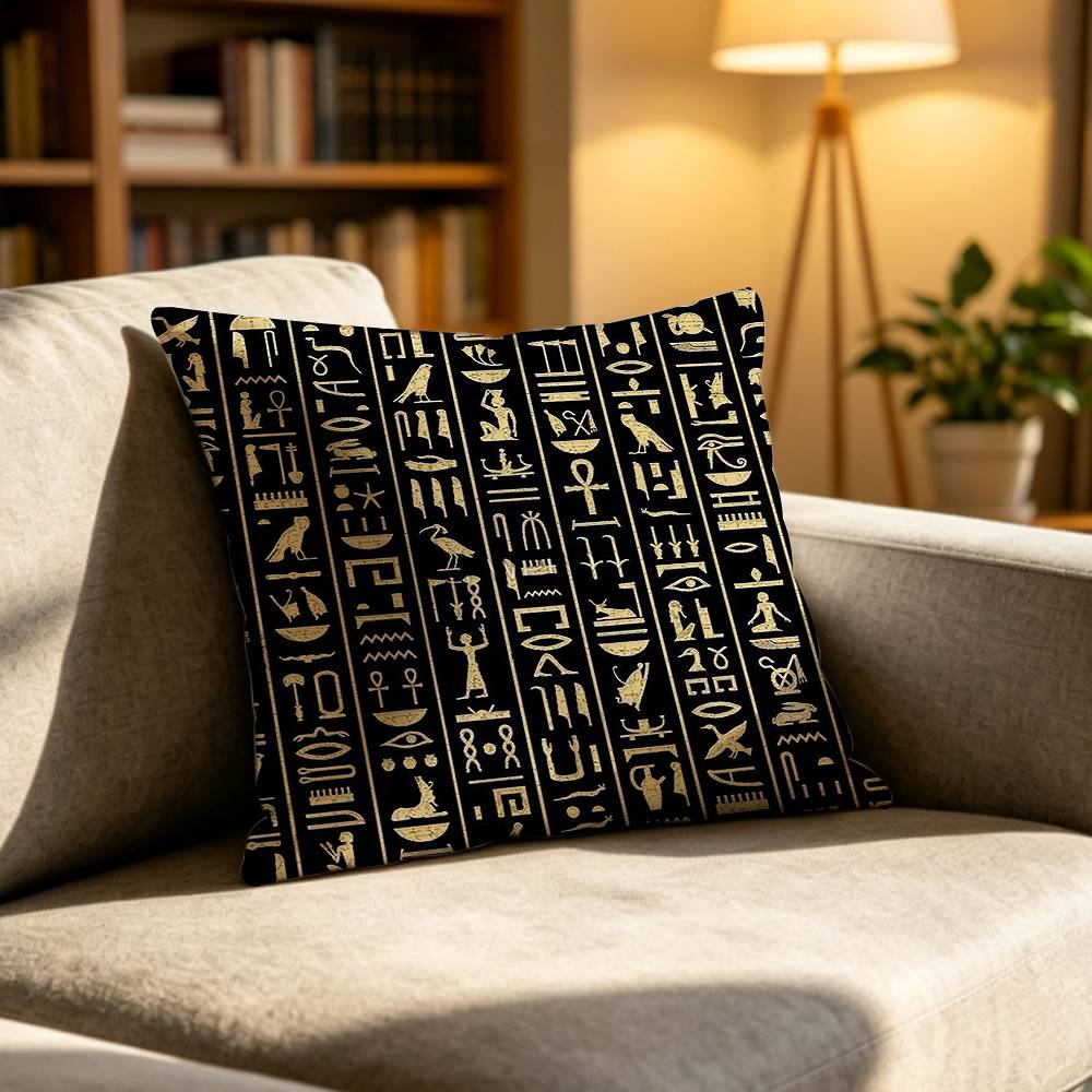 멋진 A-고대 이집트 상형문자 베개 케이스 패턴 인쇄된 - Home Textiles Egypt 리뷰 및 가격