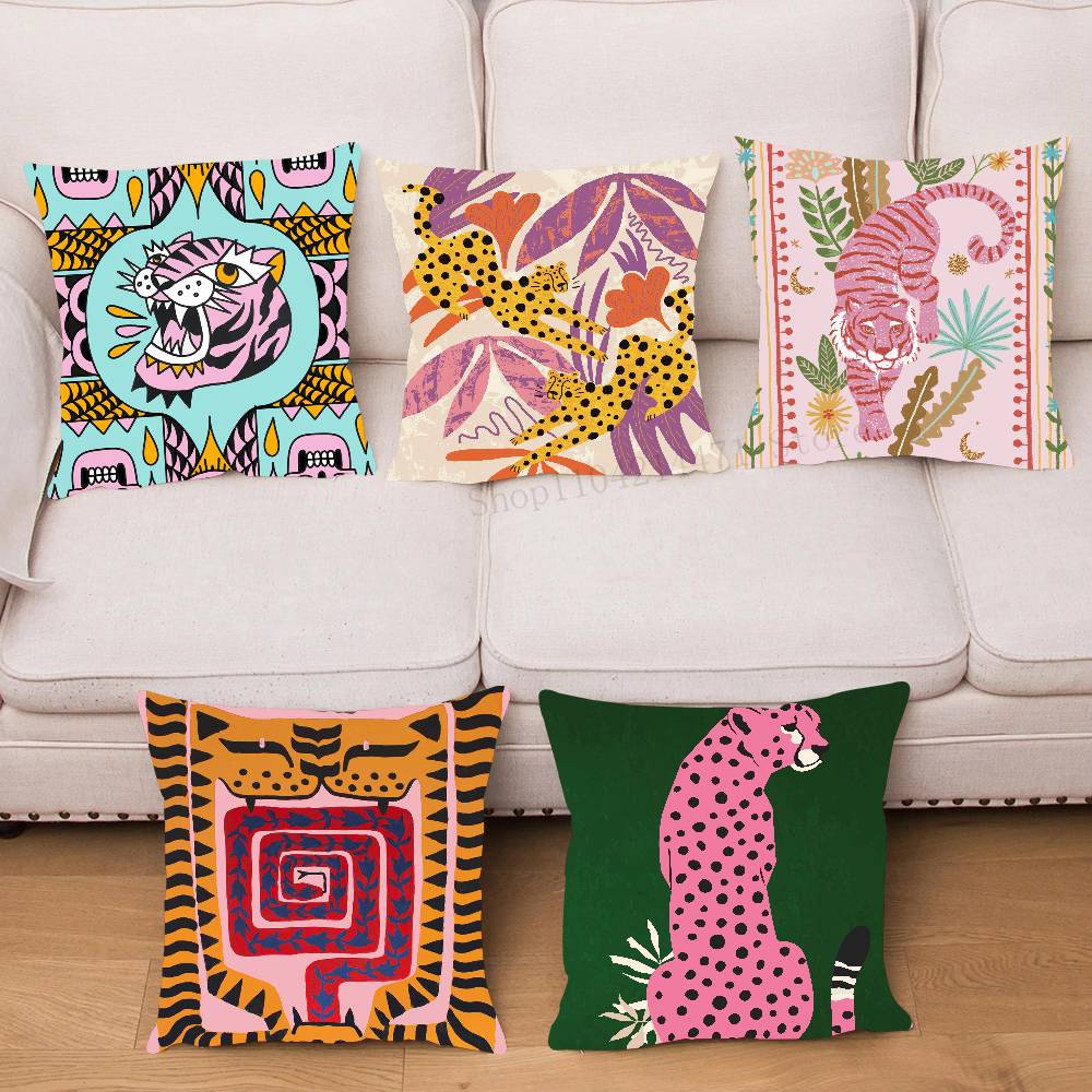 고대 이집트 다채로운 추상 호랑이 표범 베개 케이스 패 - Home Textiles Egypt 리뷰 및 가격