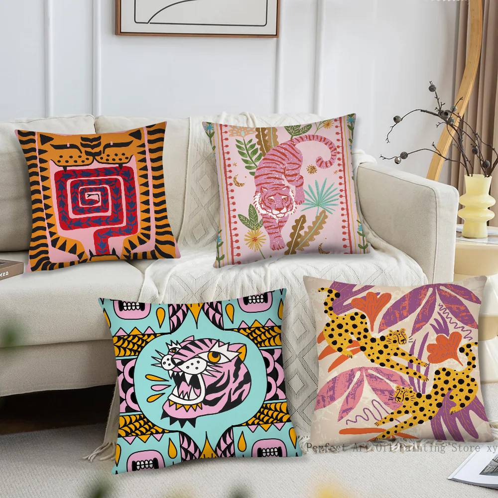 고대 이집트 다채로운 추상 호랑이 표범 베개 케이스 패 - Home Textiles Egypt 리뷰 및 가격