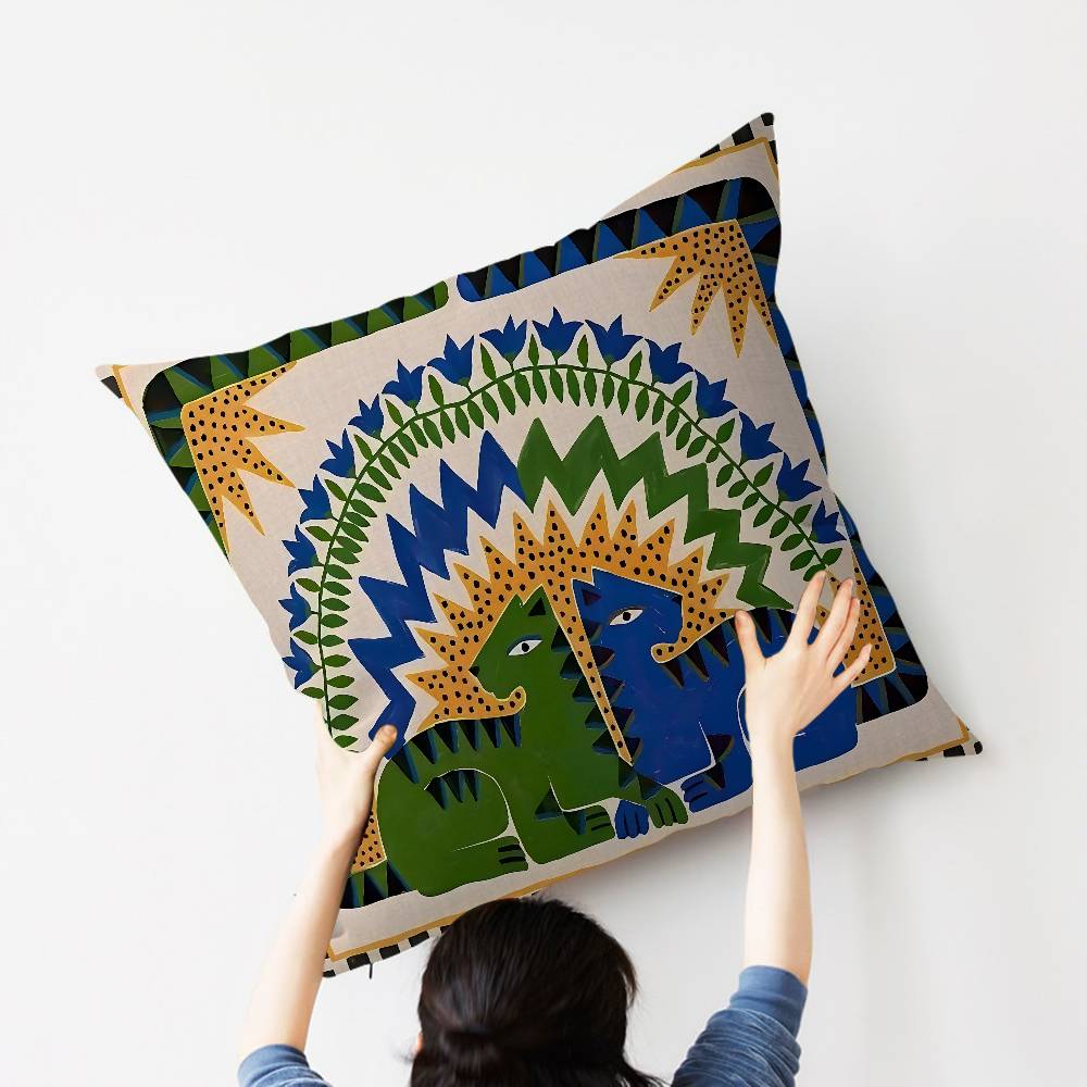 고대 이집트 호랑이 표범 단풍 디자인 쿠션 커버 행복한 - Home Textiles Egypt 리뷰 및 가격