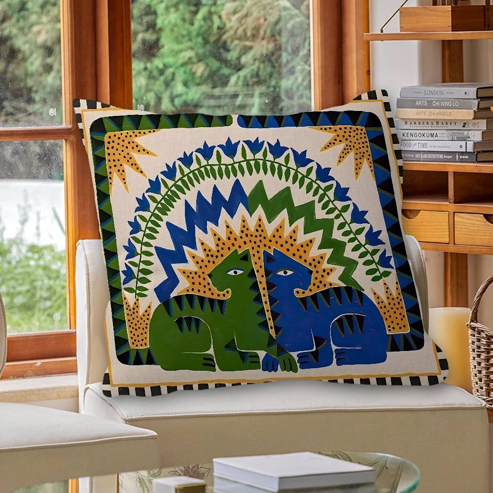 고대 이집트 호랑이 표범 단풍 디자인 쿠션 커버 행복한 - Home Textiles Egypt 리뷰 및 가격
