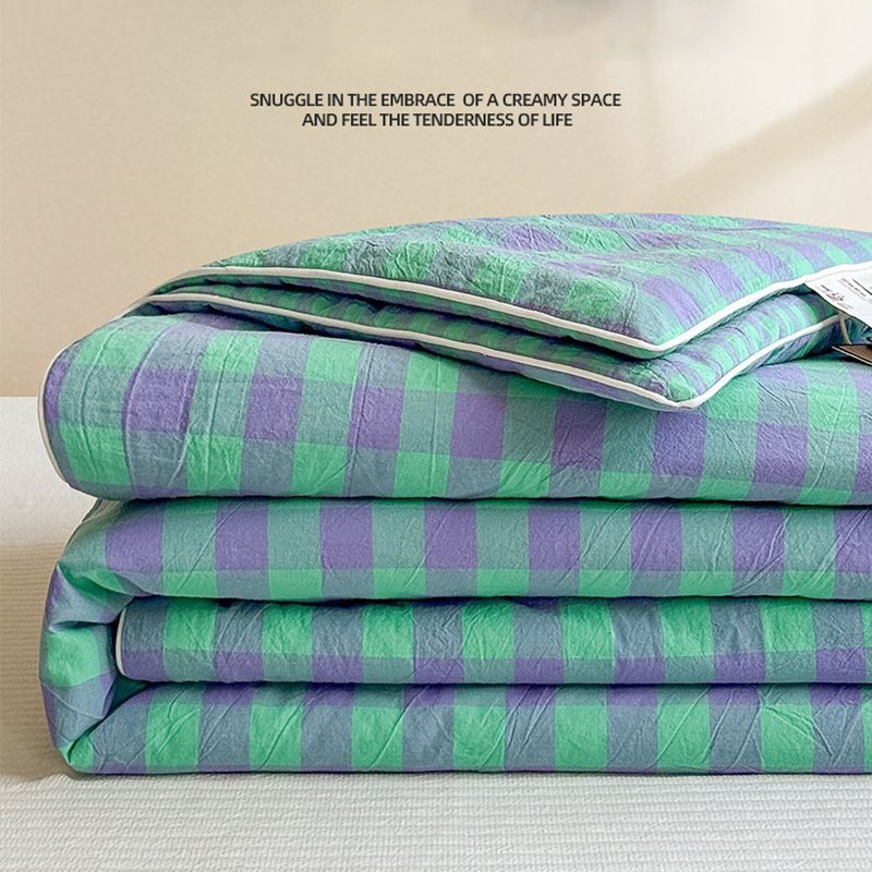 일본식 격자 무늬 프린트 여름 이불 가볍고 피부 친화적 - Japanese Home Textiles 리뷰 및 가격