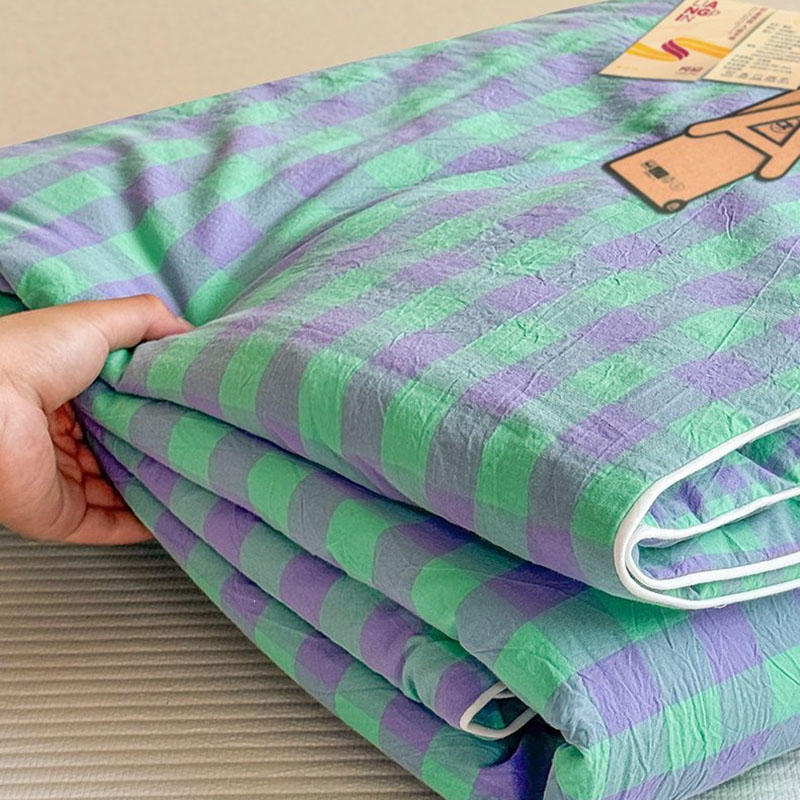 일본식 격자 무늬 프린트 여름 이불 가볍고 피부 친화적 - Japanese Home Textiles 리뷰 및 가격