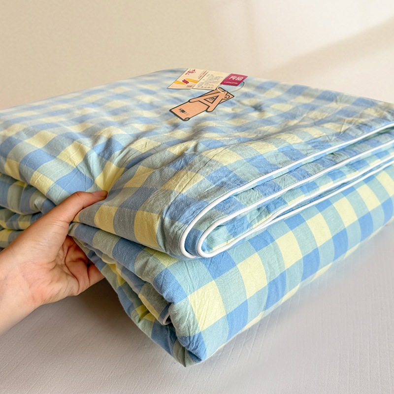 일본식 격자 무늬 프린트 여름 이불 가볍고 피부 친화적 - Japanese Home Textiles 리뷰 및 가격