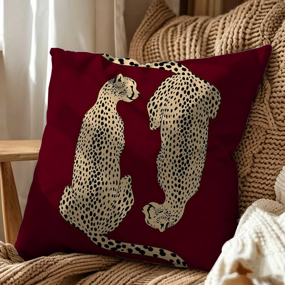 이집트 컬러풀 추상 호랑이와 표범 양면 프린트 쿠션 커 - Home Textiles Egypt 리뷰 및 가격