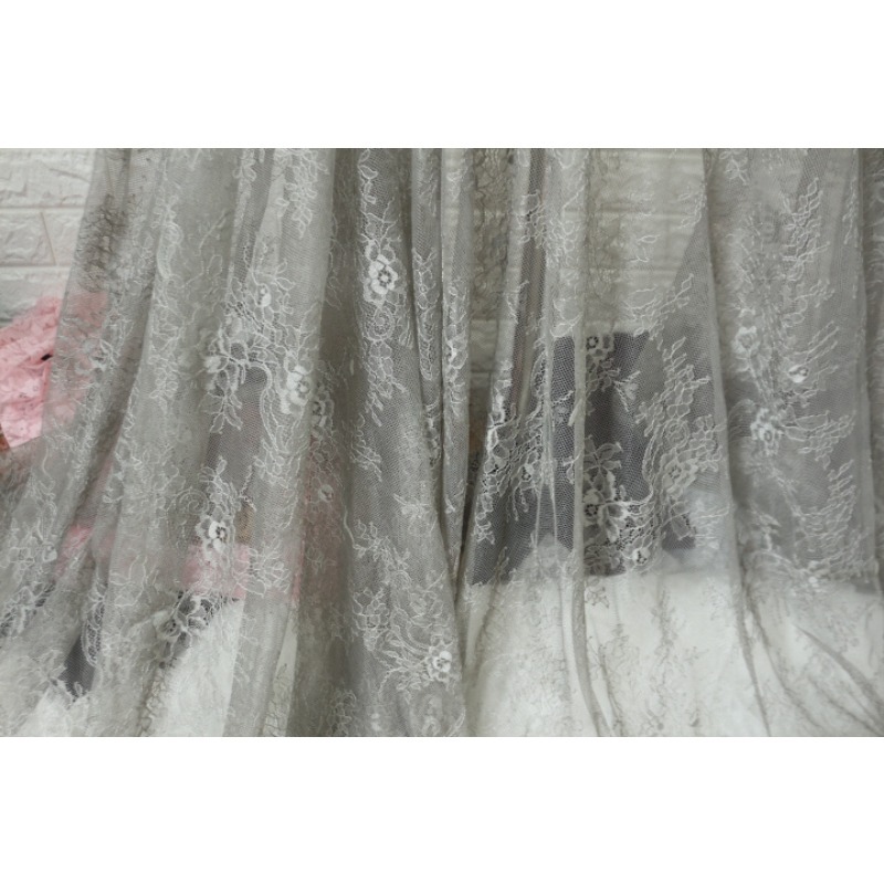 새로운 고품질 속눈썹 레이스 자수 원단 DIY 홈 섬유 - Home Textiles Curtains 리뷰 및 가격