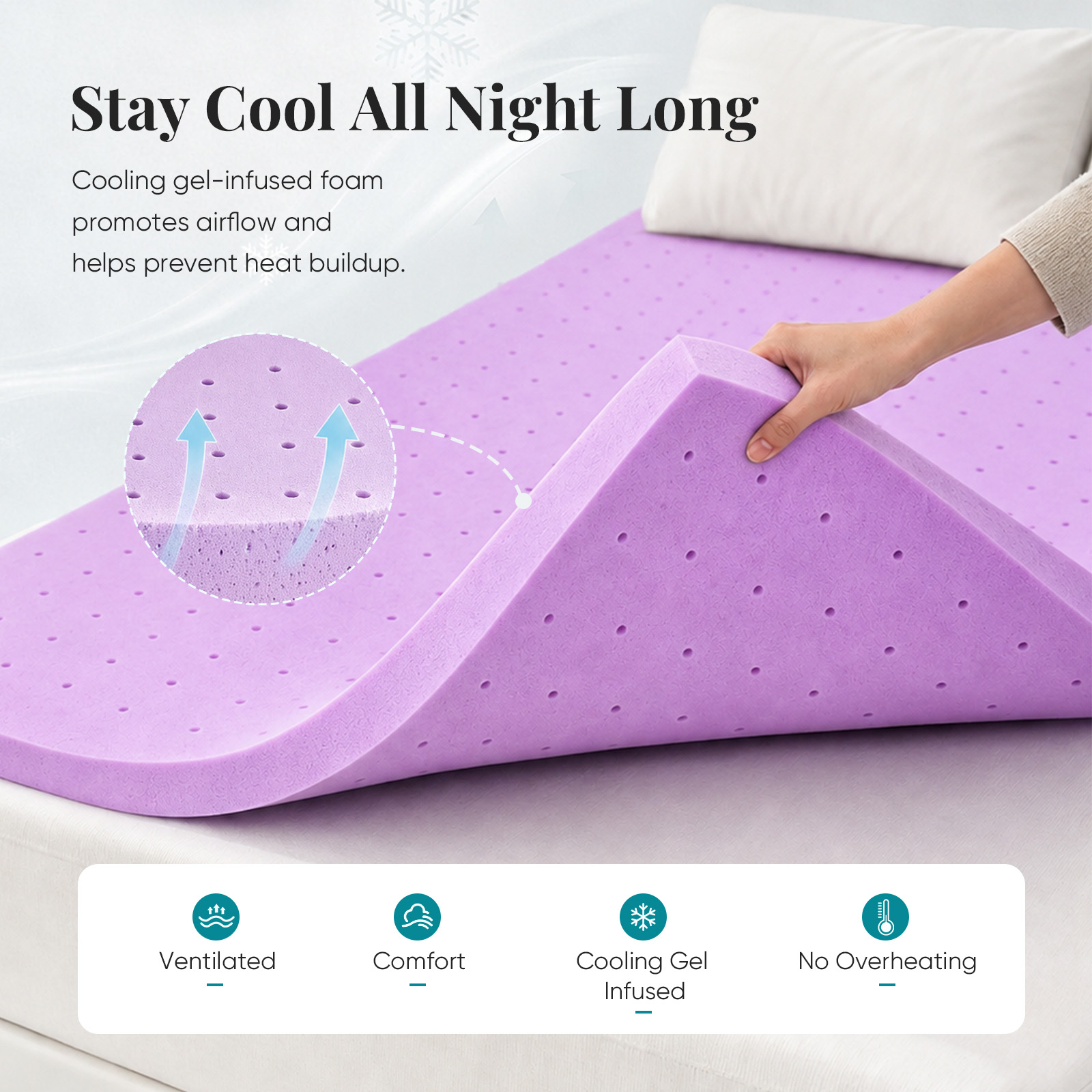 JHK 1.5인치 쿨링 메모리폼 매트리스 토퍼 Cert - Memory Foam Topper 리뷰 및 가격