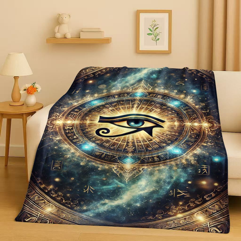 고대 이집트 그림자체 문자로 된 호루스의 눈 플란넬 담 - Home Textiles Egypt 리뷰 및 가격