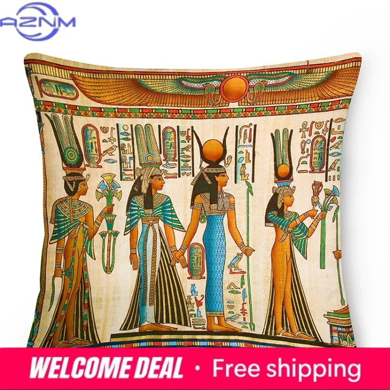 이집트 쿠션 커버 고대 이집트 베개 커버 소파 거실 장 - Home Textiles Egypt 리뷰 및 가격