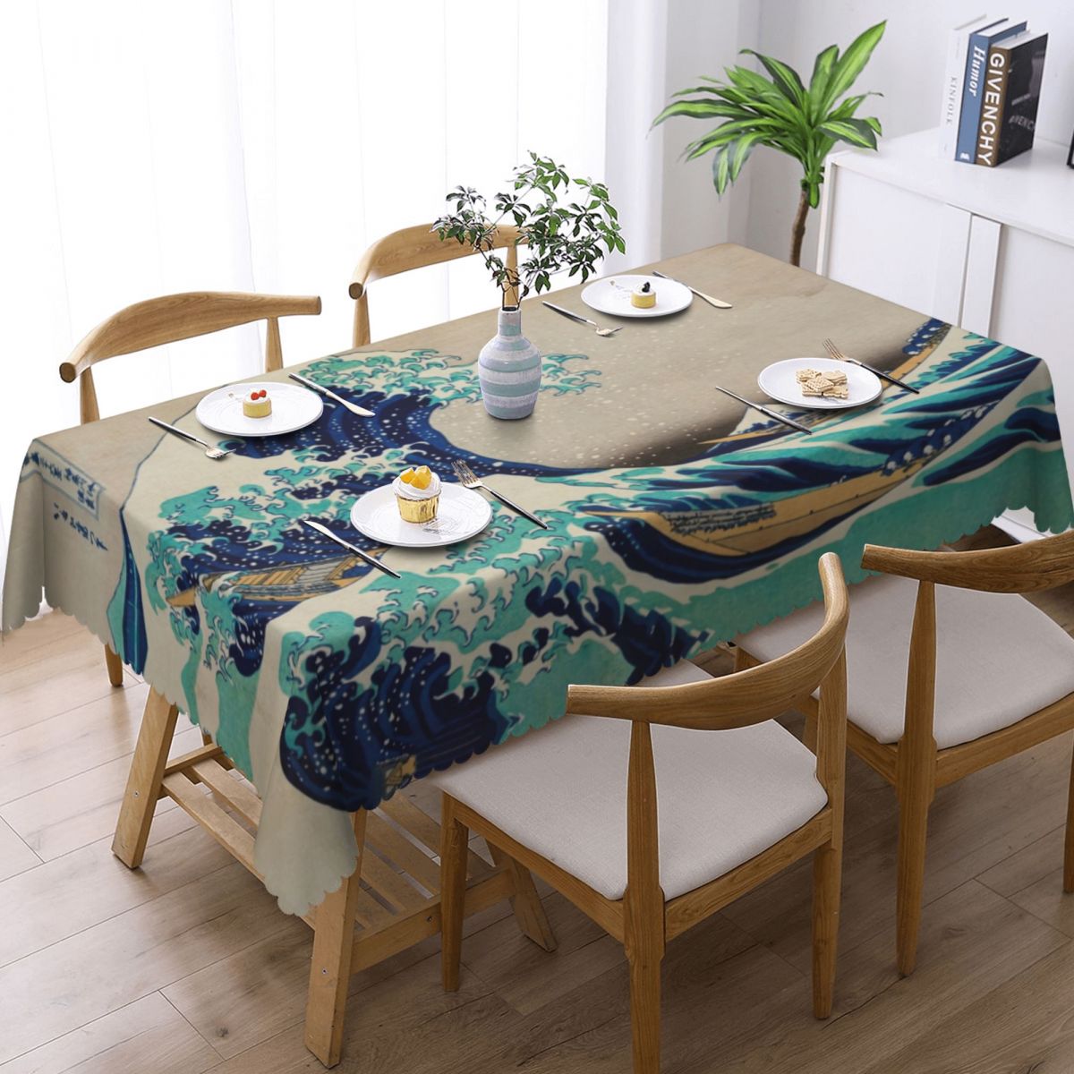 그레이트 웨이브 오프 가나가와 빈티지 일본 식탁보, 직 - Japanese Home Textiles 리뷰 및 가격